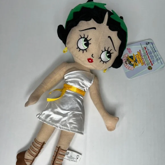 green emerald velvet dress Betty Boop St Patrick's Day Green Dress and Hat Women's Sweatshirt main image 0